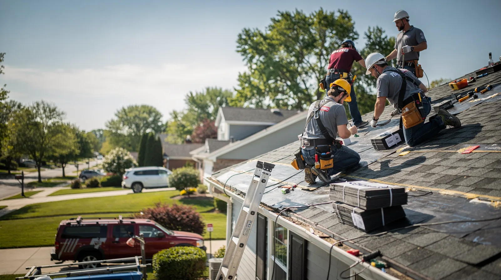 Roof Repair in Wellington, IL around you